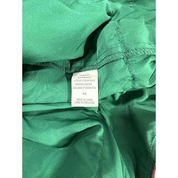 New Love & Let Love Candy Cane Skater Skirt Tinsel Trim Juniors Size XS Green - Picture 16 of 16